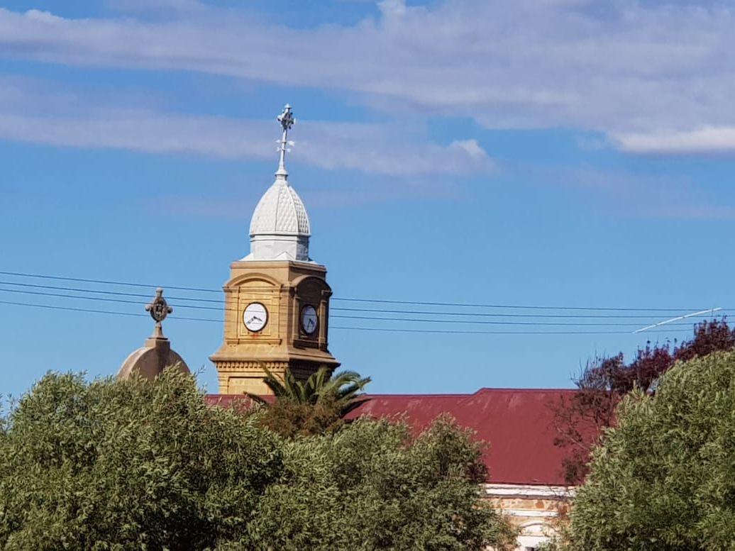 A view of the Abbey Church at New Norcia