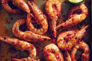 Prawn with ginger and chilli jam